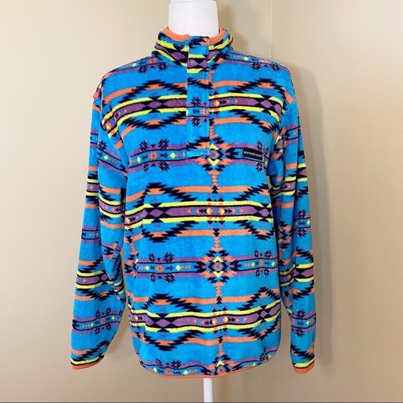 Southern Marsh 1/4 Zip Harbuck Fleece Aztec Print - Picture 1 of 11